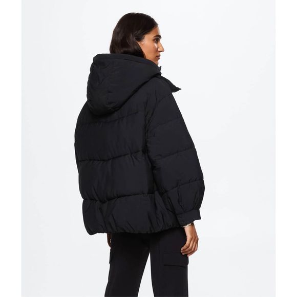 Mango Oversize Quilted Coat Black - Picture 3 of 8
